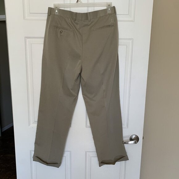 PGA Champion Tour Khaki Pants Men’s 34” x 30” Pleated Front Cuffed Hem - Picture 5 of 9